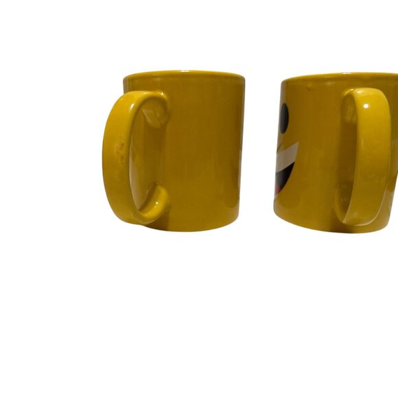 Pompano Isle Casino Ceramic Yellow Mug Cup Play More Be Happy Set of 2 - Picture 6 of 11